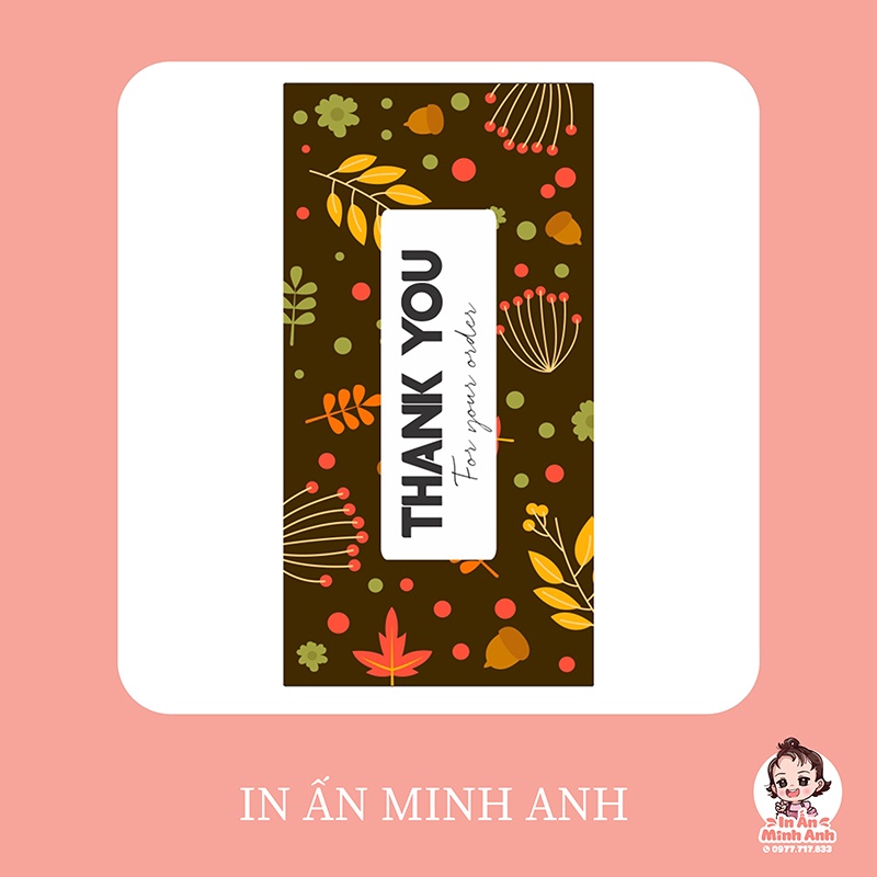 Tem dán niêm phong, tem dán túi giấy, sticker có keo dán sẵn, nhãn dán niêm phong hộp carton kích thước 6x3 cm DCDN04