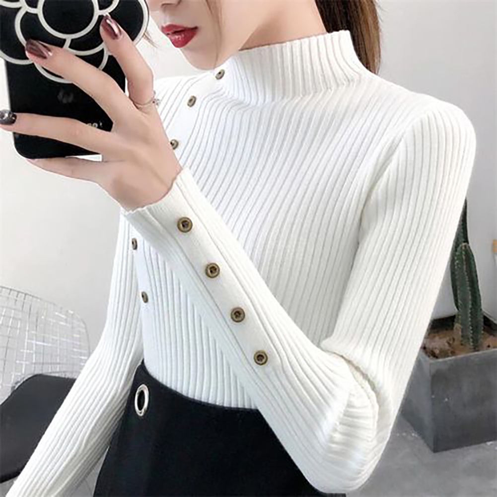 Áo Len Nữ Cổ Lọ Phong Cách Thời Trang Hàn Quốc