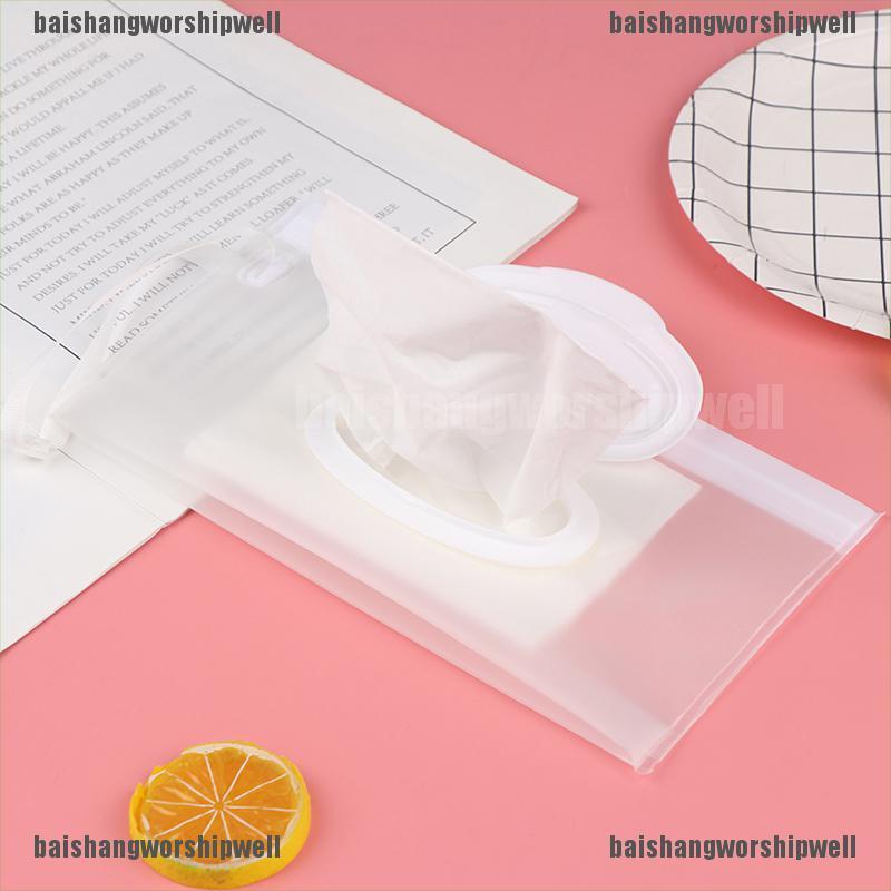 [baishangworshipwell♥]Portable Baby Kids Wet Wipes Clutch Carrying Bag Wet Paper Tissue Container