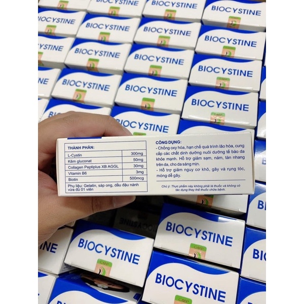 Viên Uống BIOCYSTINE GIÚP GIẢM MỤN, ĐẸP DA, ĐẸP TÓC