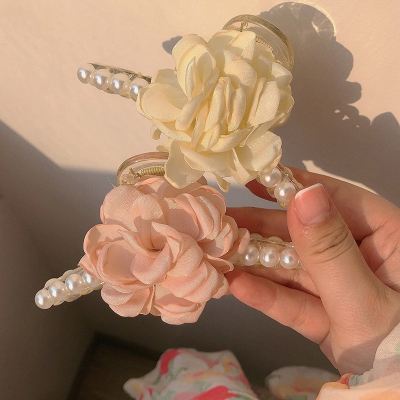 Kẹp Tóc Đính Ngọc Trai Giả Phong Cách Pháp Kiểu Mới 2022