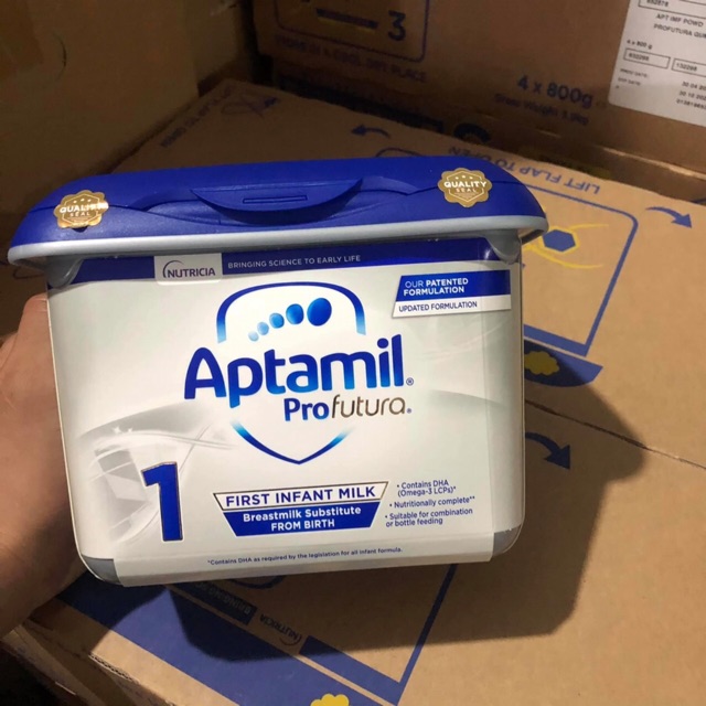 [Mẫu mới] Sữa Aptamil Profutura Anh hộp 800g đủ số 1,2,3 date 2022