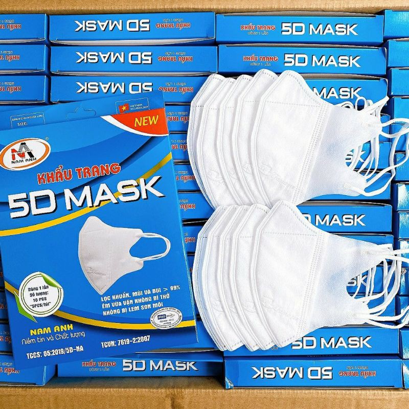 Khẩu Trang Y Tế 5D Nam Anh Famapro hộp 10 cái