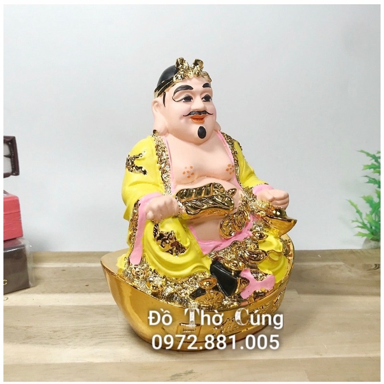 Ông tài ông địa thờ ban Thần Tài màu vàng sơn mạ kim