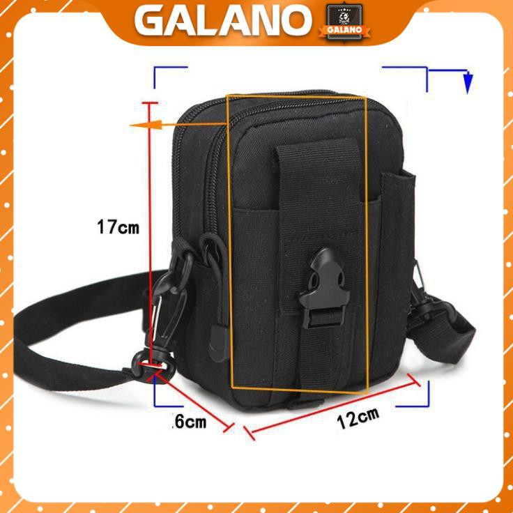 Túi Đeo Chéo GALANO EDC Có Thể Đeo Hông Và Gắn Balo Rằn Ri Nam Nữ Nhiều Ngăn Chống Nước FB-001204