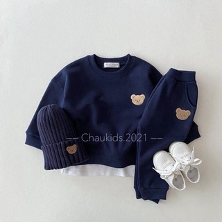 Bộ thun Cotton zip Hàn xịn sò cho bé