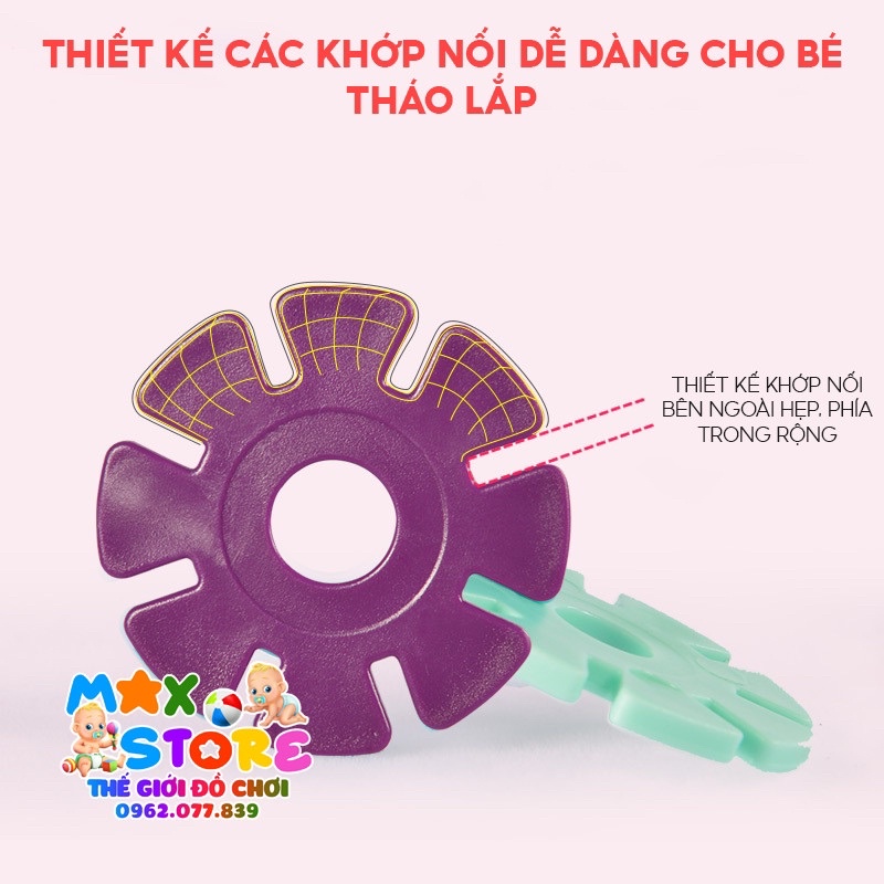 Túi Xếp Hình Hoa Cúc Trơn Nhiều Màu Sắc Hãng TONGCAI Cho Bé Chơi Lắp Ghép Sáng Tạo