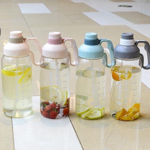 Bình Nước Thể Thao Cầm Tay Dung Tích Lớn Có Vạch Chia Dung Tích 1800ML