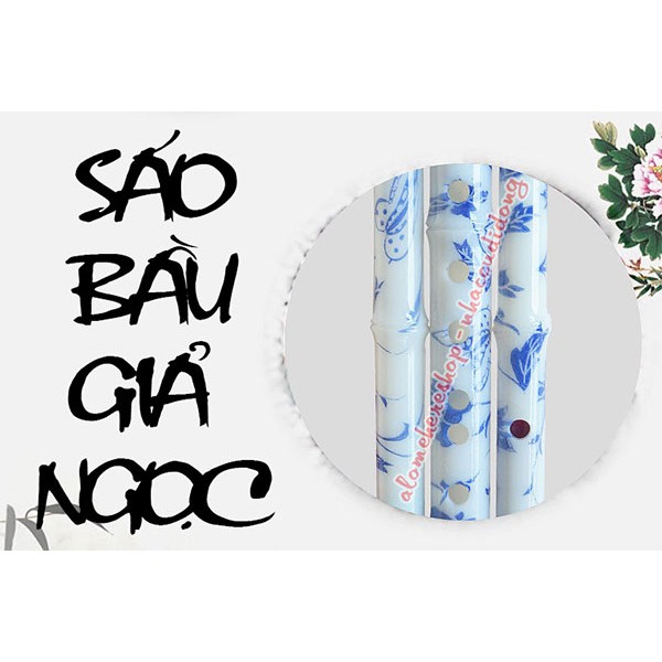 Sáo Bầu Giả Ngọc Xanh Dương Ngọc Tone C