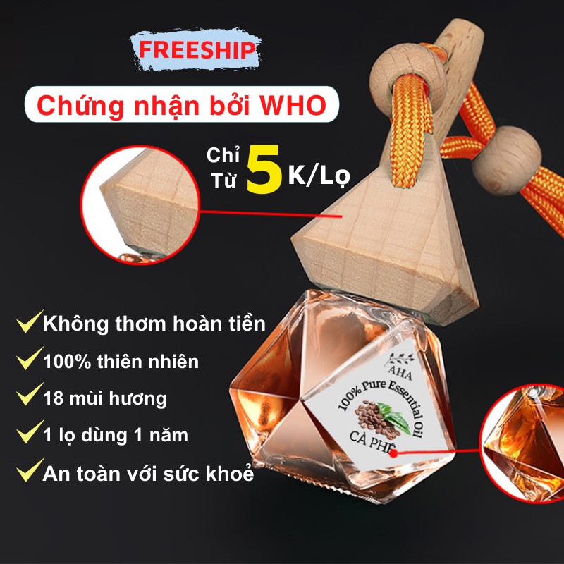 Tinh Dầu Thơm, Tinh Dầu Treo Xe, Phòng Ngủ, Tủ Quần Áo Lưu Hương Lâu LEON OFFICIAL