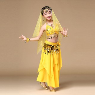 Set Trang Phục Múa Bụng Ấn Độ Cho Bé Gái