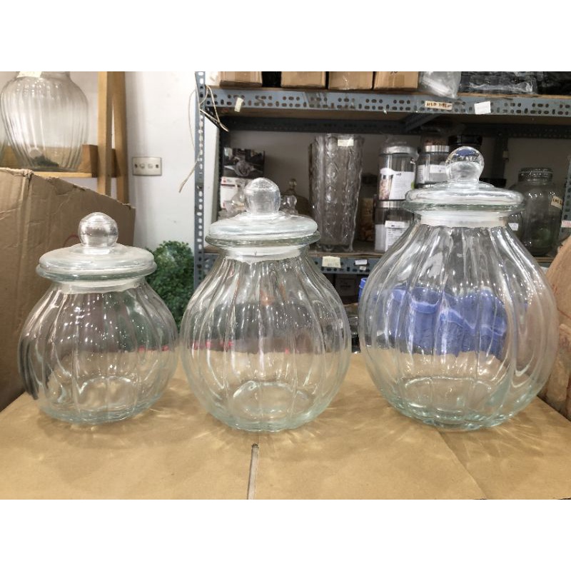 COMBO 3 LỌ THỦY TINH TRÁI BÍ 3,5L