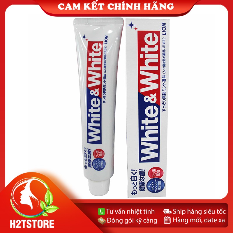 Kem đánh răng trắng răng White&amp;White Nhật Bản tuýp 150g