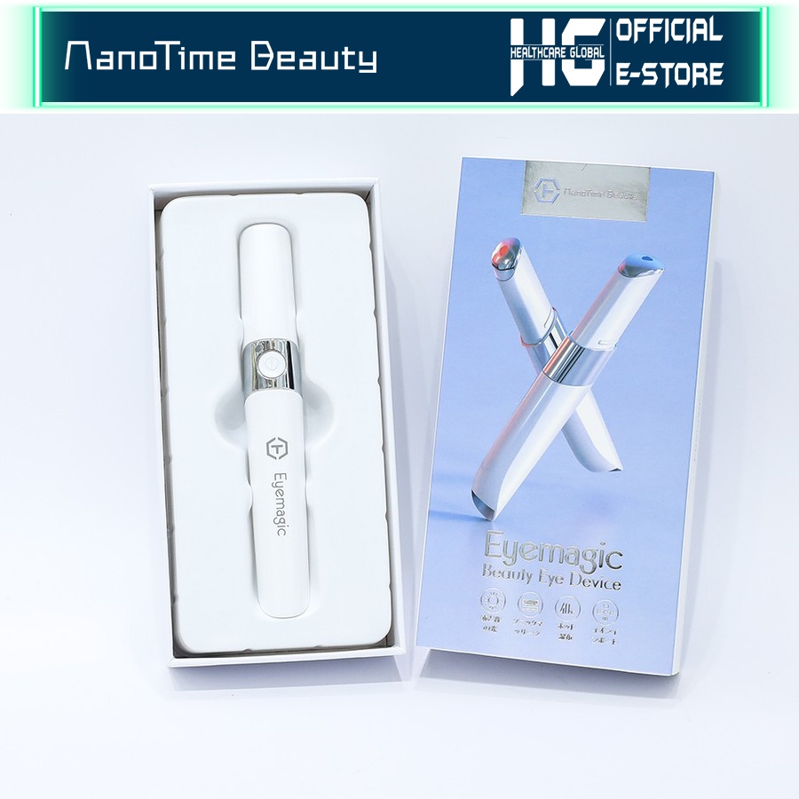 Máy Massage Mắt Giảm Quầng Thâm Trẻ Hoá Da Bổ Sung ION Nanotime F52E | Công Nghệ Điện Từ Trường, Ánh Sáng Photon Xanh Đỏ