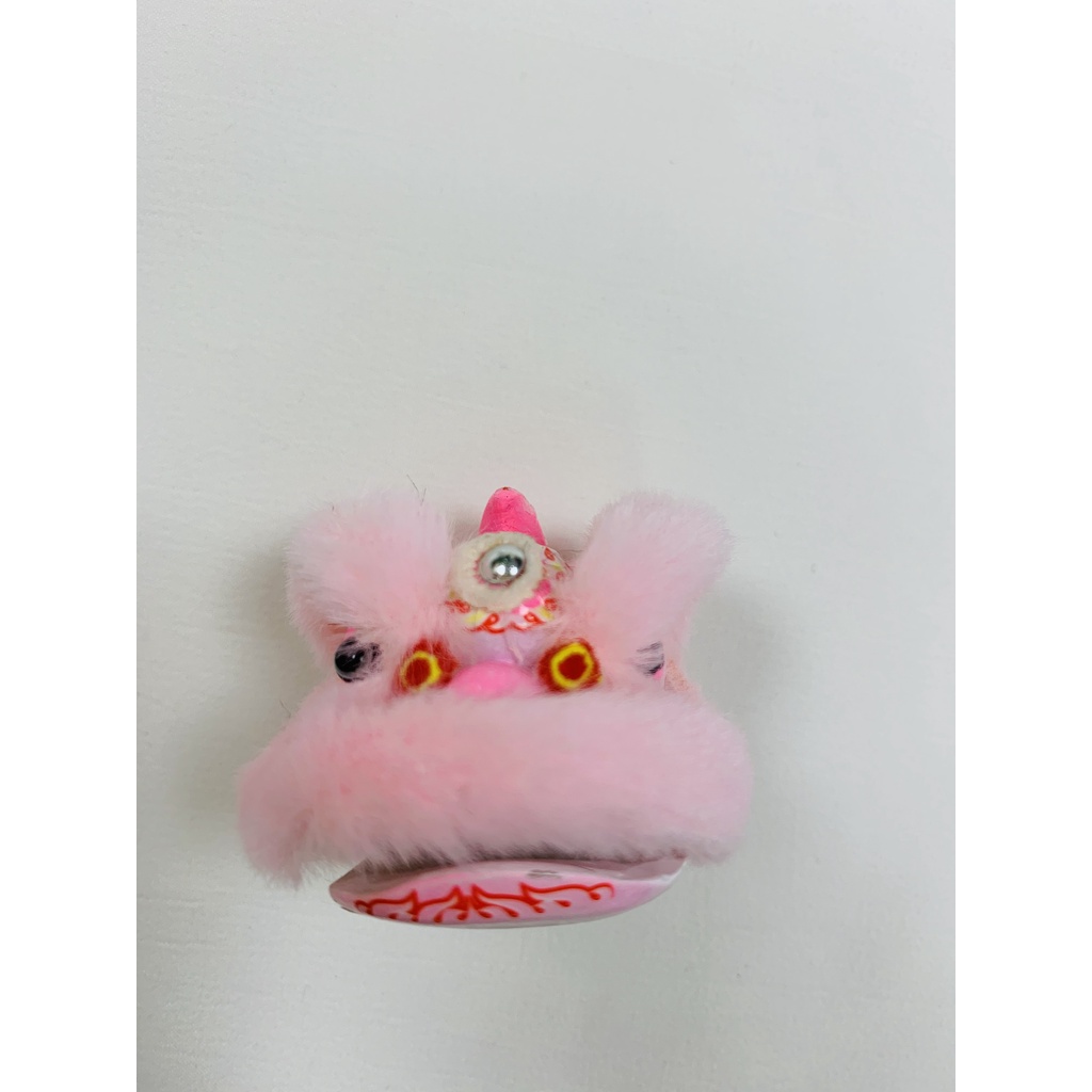 毛毛-粉色 Móc Khóa Resin Hình Sư Tử Nhảy Múa Thời Trang