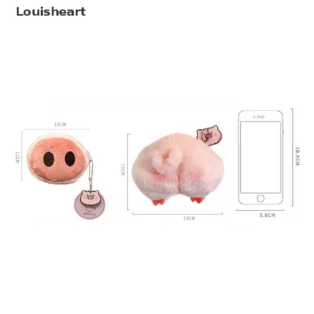 Ví Đựng Tiền Xu Louisheart Mini Hình Mông Heo Nhồi Bông Dễ Thương