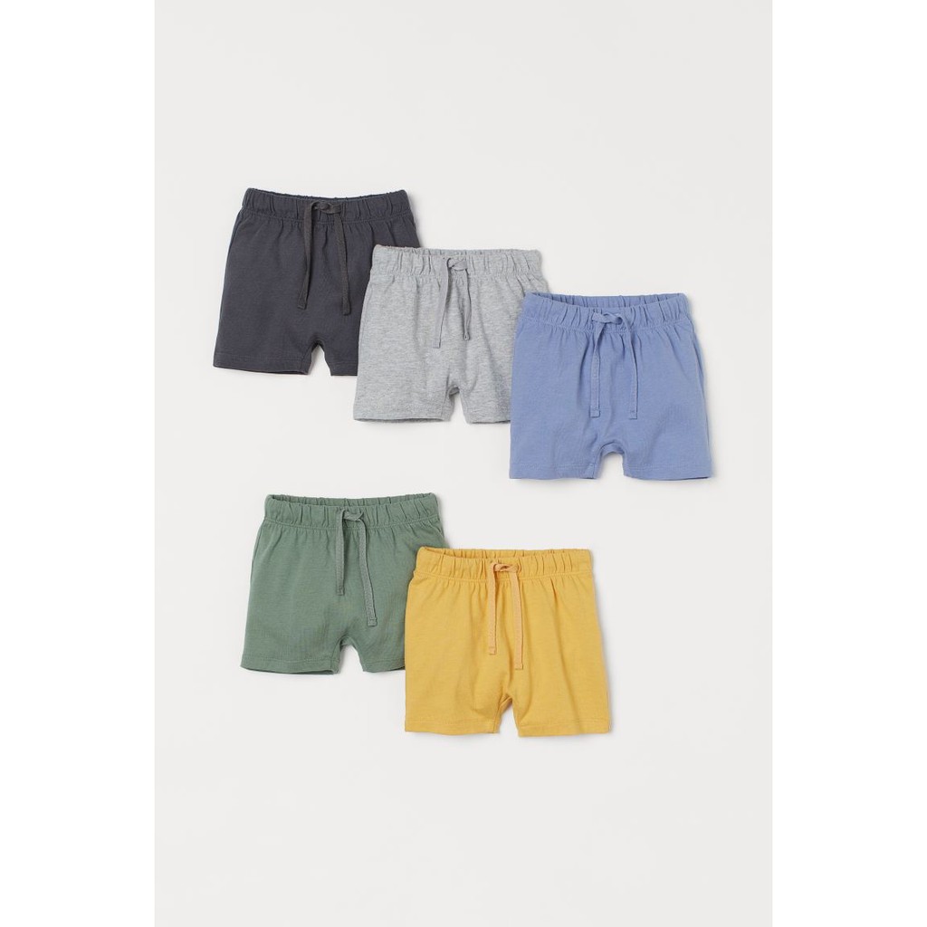 Set 5 quần shorts bé trai, tone xanh vàng, Hờ mờ US săn SALE