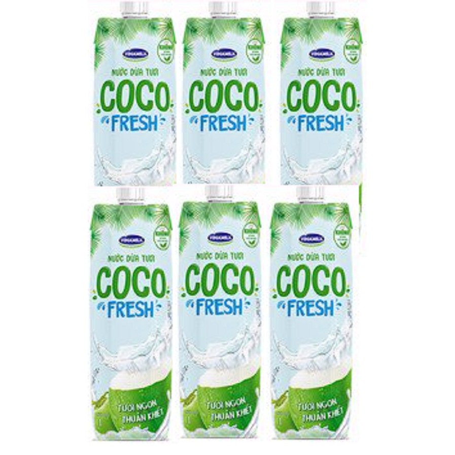 COMBO 6 CHAI 1L NƯỚC DỪA TƯƠI COCOFRESH