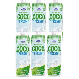  COMBO 6 CHAI 1L NƯỚC DỪA TƯƠI COCOFRESH