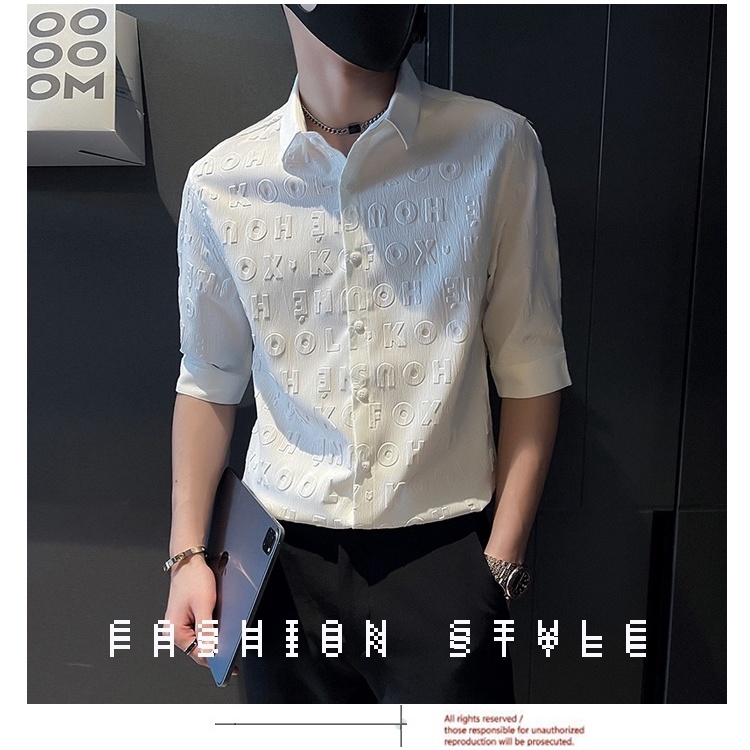 Áo Sơ Mi Tay Ngắn Phong Cách Đường Phố Thời Trang Mùa Hè Chất Lượng Cao Cho Nam