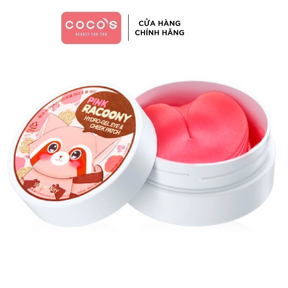 Mặt Nạ Dưỡng Vùng Mắt & Má Secret Key Pink Racoony Hydro-Gel Eye & Cheek Patch (30pcs) 90g