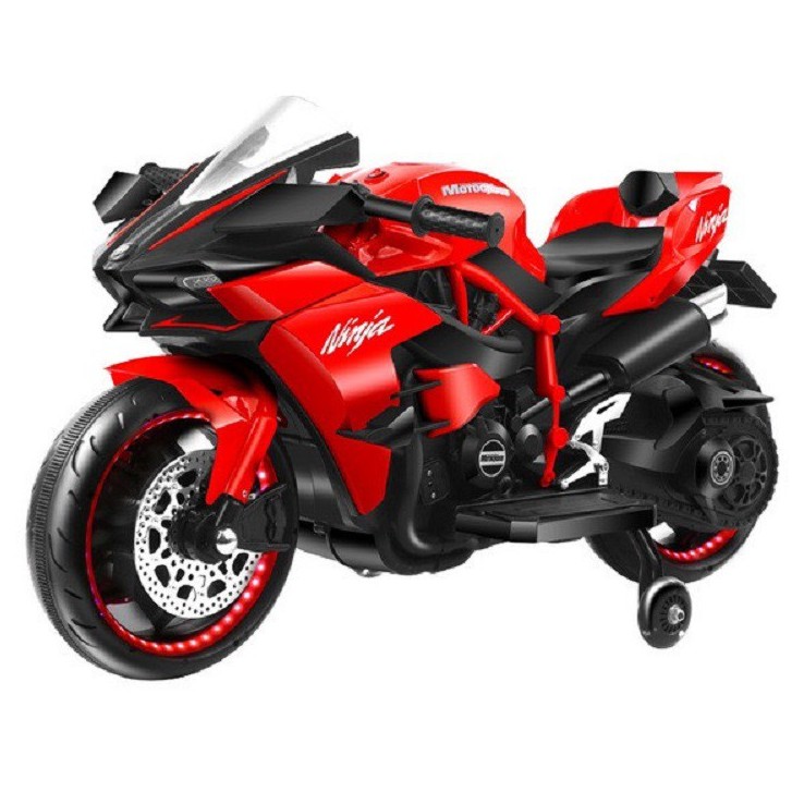 Xe máy điện moto 3 bánh Ninja H2R siêu thể thao đồ chơi cho bé tự lái (Đỏ-Hồng-Xanh-Đen-Trắng)