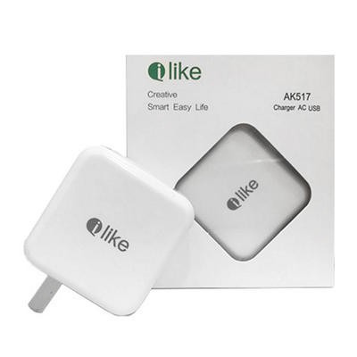 Củ sạc iLike,Pisen AK517 ( 2V-2.1A ) 2 cổng ra USB - Hàng Chính Hãng