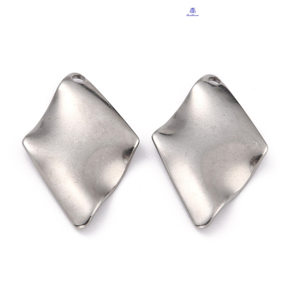 Set 1-20 Mặt Dây Chuyền Inox 304 28x18x2mm Lỗ 1.8mm