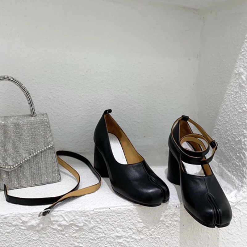 - Giày cao gót nữ xẻ móng lợn MAISON MARGIELA dây buộc order