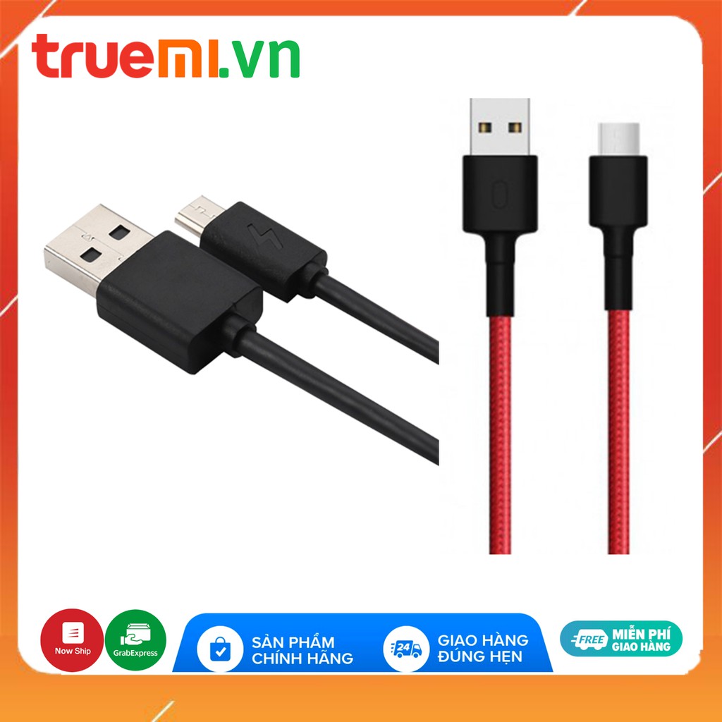 Cáp sạc xiaomi dài 1m, micro Usb, Type c