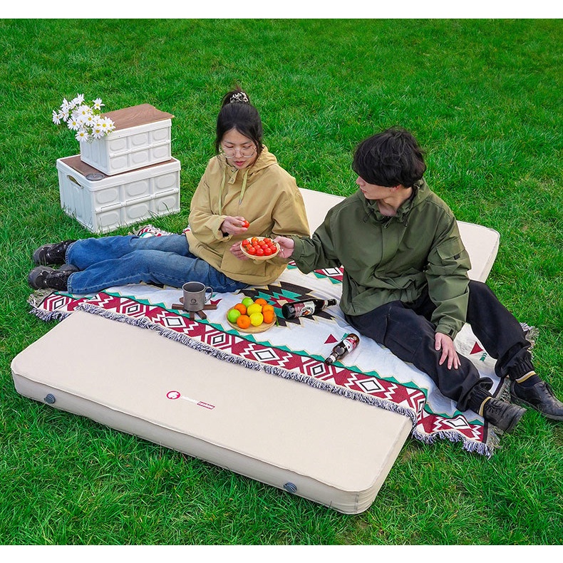 Thảm Dã Ngoại Thổ Cẩm Vải Kích Thước 90cm x 210cm - Thảm Cắm Trại Mông Cổ