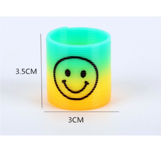 [ Loại Nhỏ] Đồ Chơi Trẻ Em Vòng Tròn Lò Xo Cầu Vòng Mặt Cười Slinky