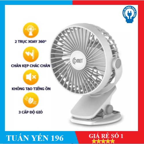 [Giao Hỏa Tốc Trong Ngày] ☀️Quạt sạc COMET CRF0705 ☀️ Cao Cấp- Chính Hãng
