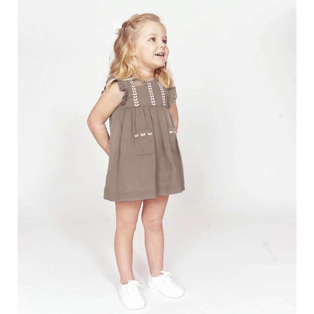 VÁY NECK MÀU NÂU XÁM TÂY