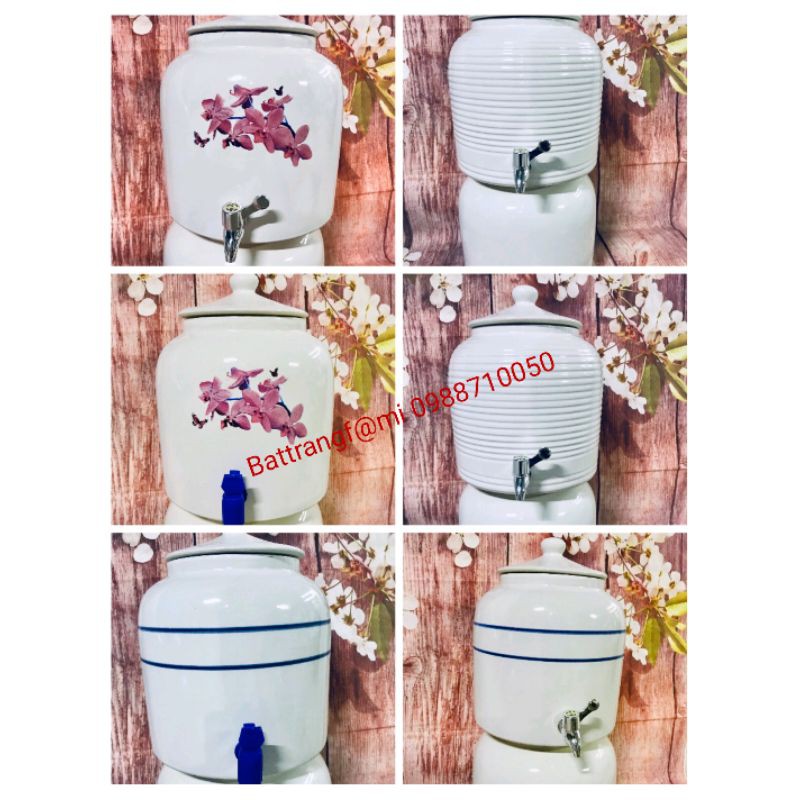 Bình sứ đựng nước Bát Tràng_08 lít