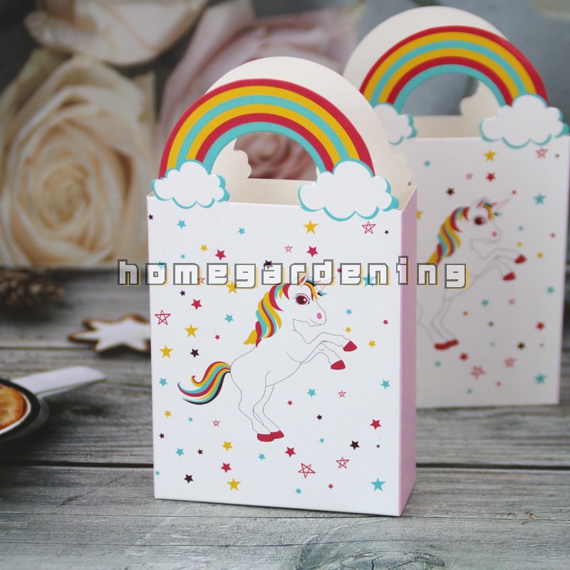 Túi Giấy Đựng Bánh Quy Hình Kỳ Lân Cầu Vồng