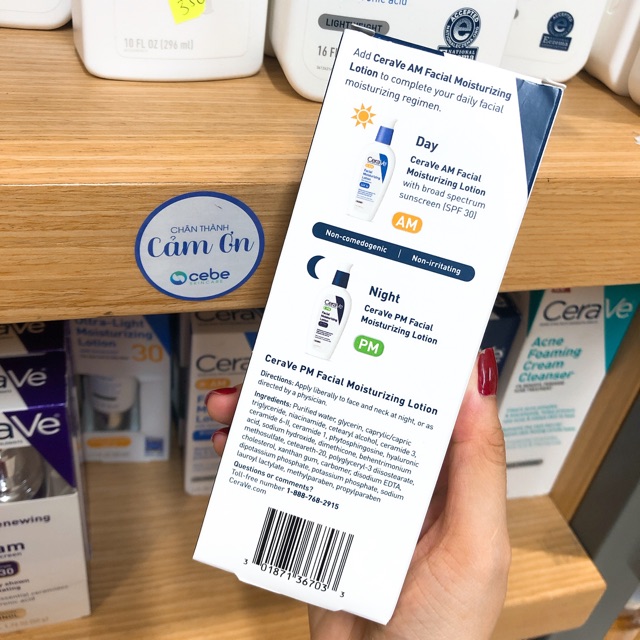 [Mã 2611TIEUDUNG100K giảm 8% đơn 500K] Kem dưỡng CeraVe PM Facial Moisturizing Lotion | BigBuy360 - bigbuy360.vn