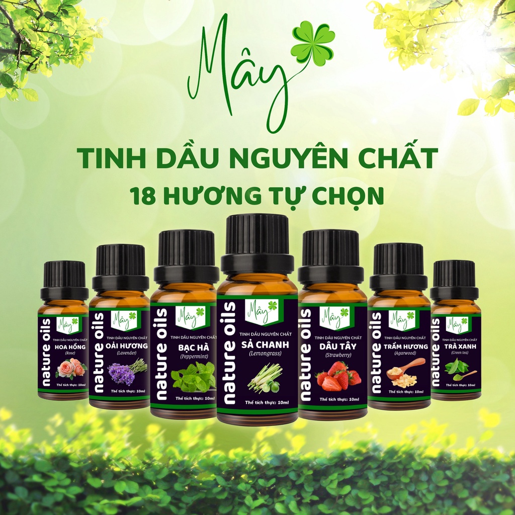 Lọ tinh dầu nguyên chất 10ml - 50ml tinh dầu thiên nhiên thơm phòng massage đuổi muỗi - DIFFUSER LUX