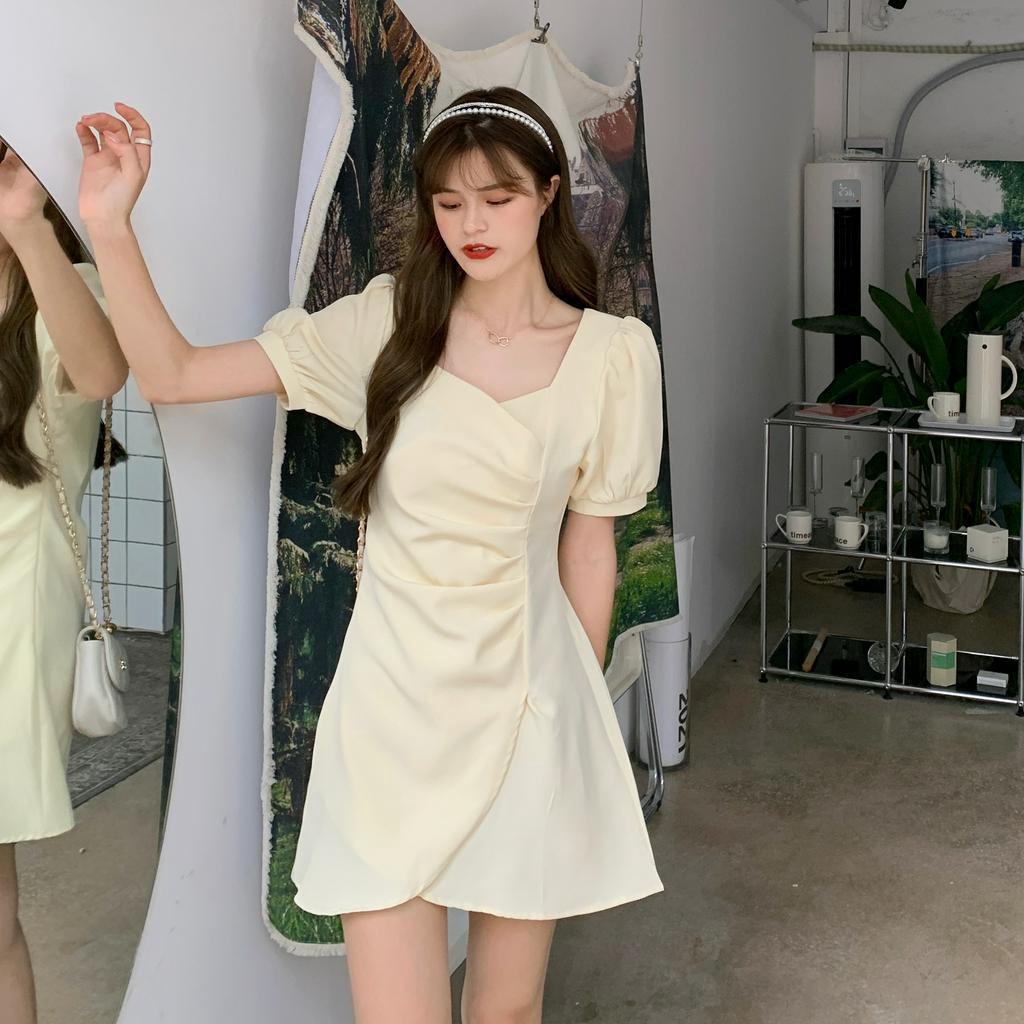 Xiaozhainv Đầm Ngắn Dáng Ôm Phong Cách Thời Trang Hàn Quốc Dành Cho Nữ