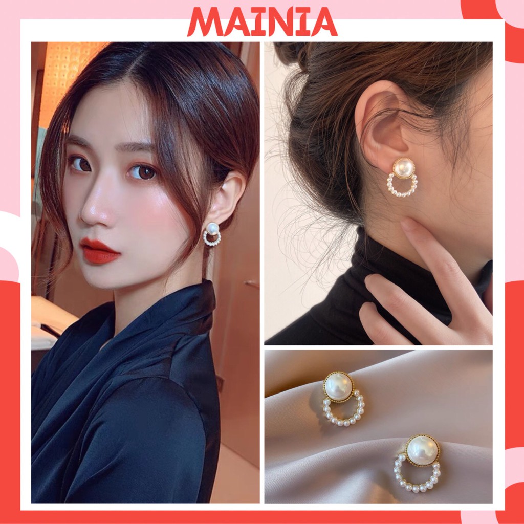 Bông Tai Tròn Phong Cách Retro Hàn Quốc Sang Chảnh Mainia Shop