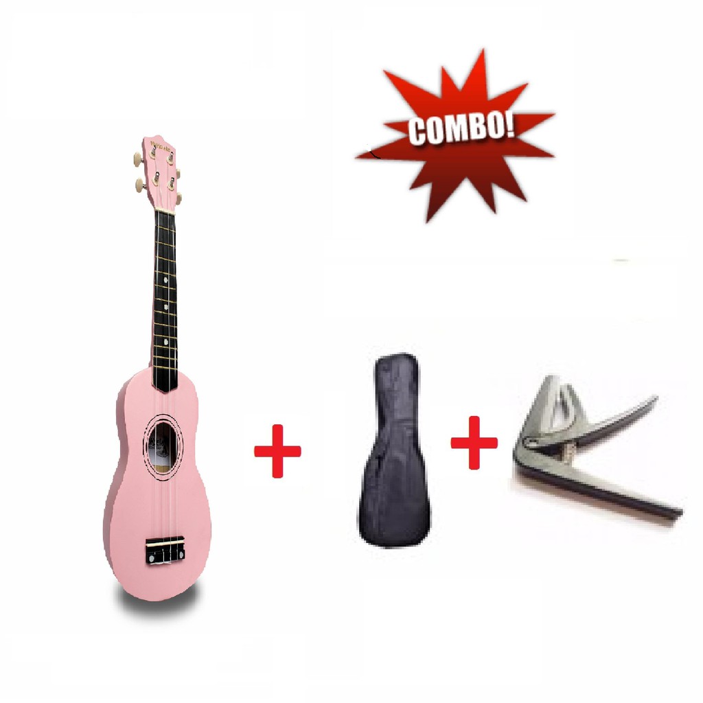 Combo Đàn Ukulele Soprano KBD Full Option (Đàn, bao, dây)