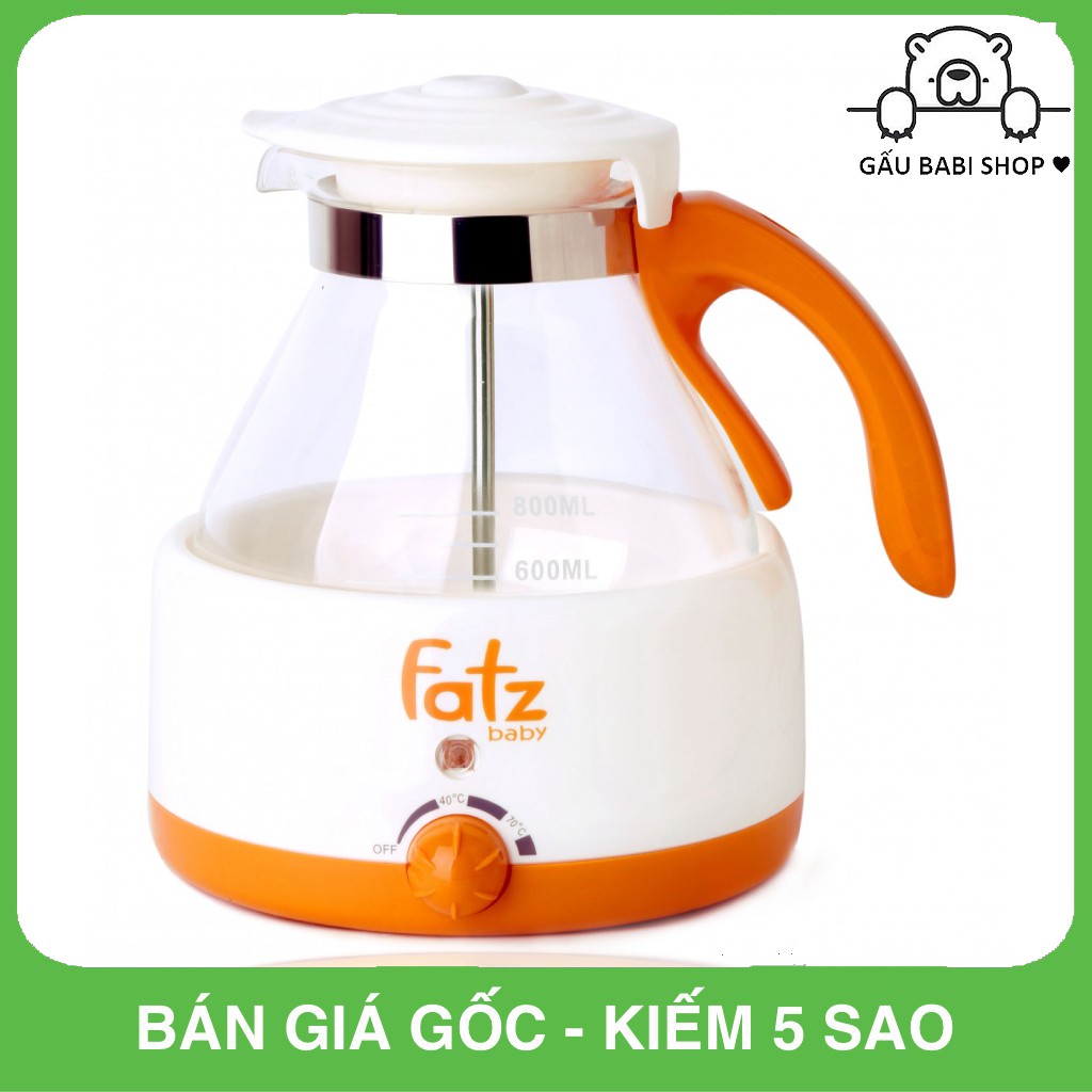 (BẢO HÀNH 24 THÁNG) Máy hâm nước pha sữa có nhiệt kế 800ml Hàn Quốc Fatzbaby FB3005SL