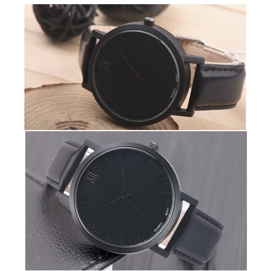 Đồng hồ thời trang nam dây da tổng hợp Geneva PKHRGE045-1 (total black) | BigBuy360 - bigbuy360.vn