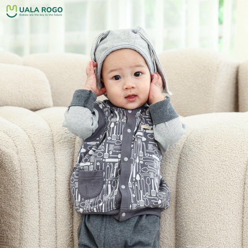 Áo gi lê UALAROGO hoạ tiết chất nỉ thu đông