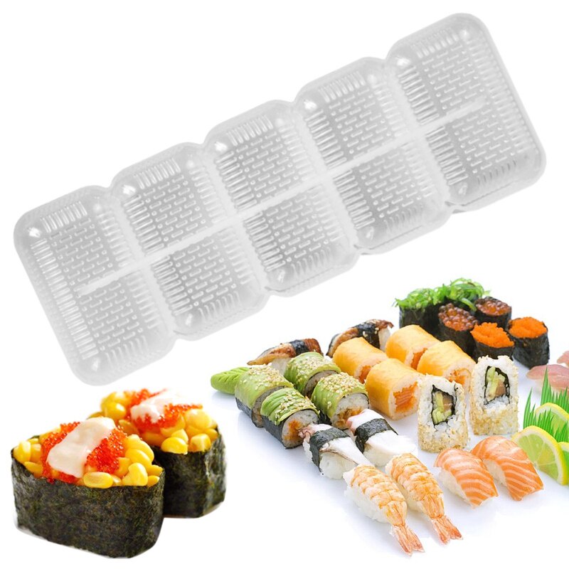Khuôn làm cơm nắm 5 ô/hình tam giác chống dính phong cách Nhật Bản diy