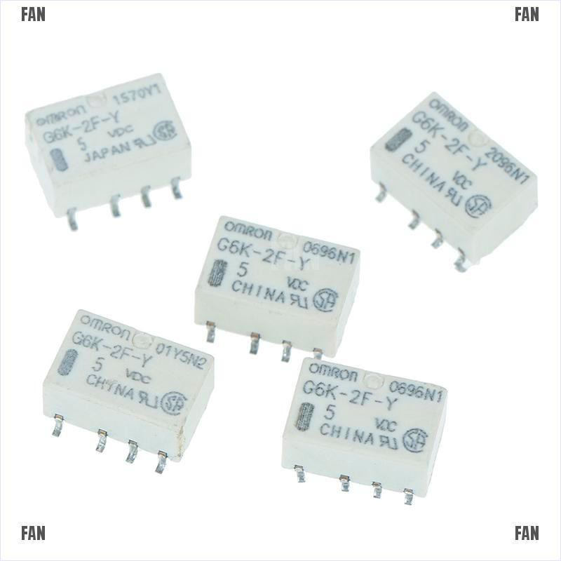 Bộ Rơ Le 5 Le Dc 5v Smd G6K-2F-Y 8pin Chất Lượng Cao