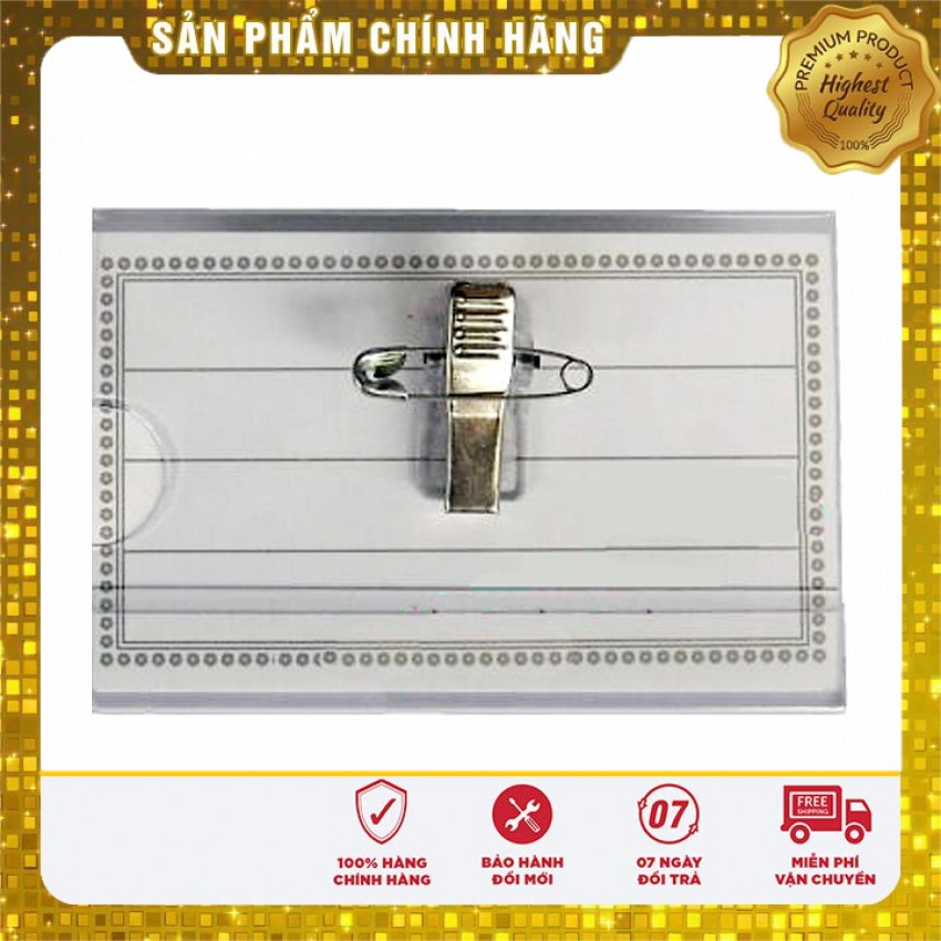 Bảng tên nhựa cứng 5,5x8,5cm có kẹp - mỏng ( 1 cái ) ✫ ✫ ✫ ♥♥