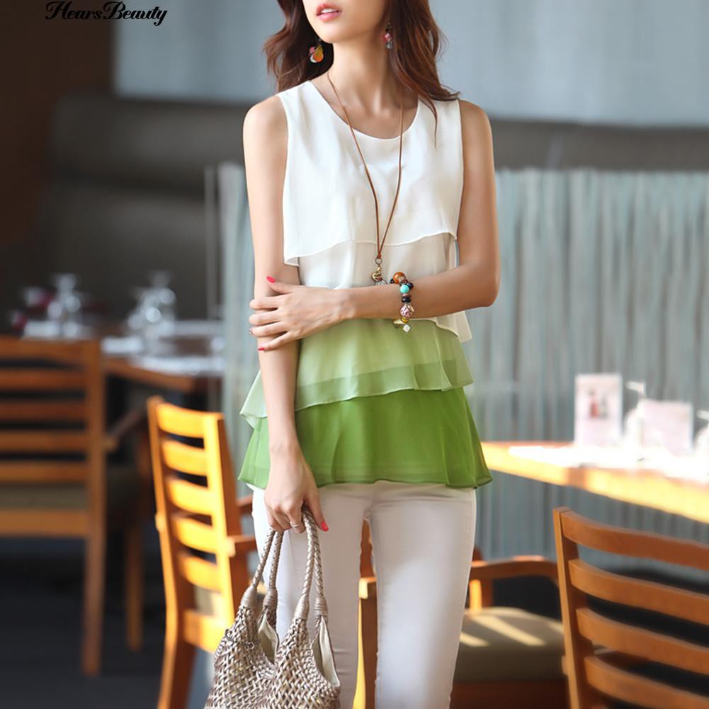 Áo thời trang không tay nhiều lớp xinh xắn dành cho nữ | BigBuy360 - bigbuy360.vn