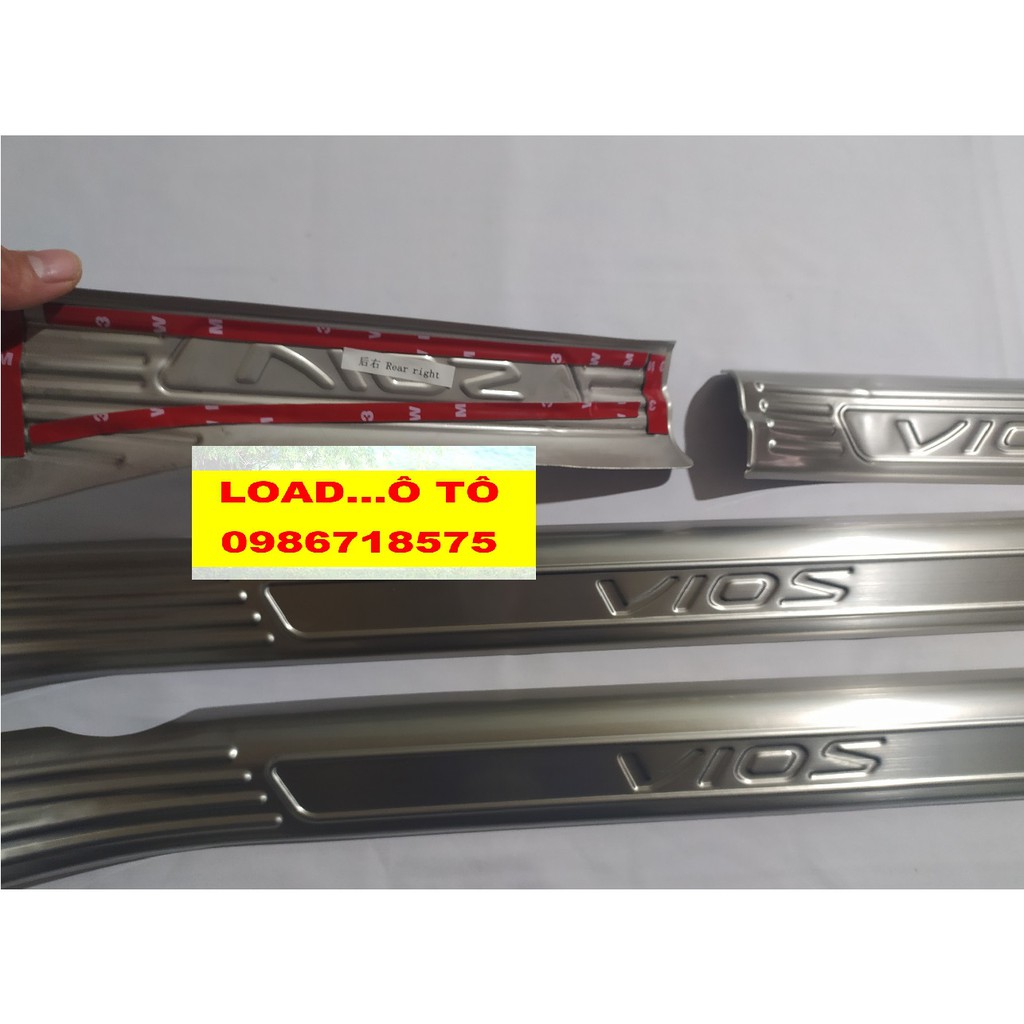 Ốp bậc cửa Inox trong ngoài Vios 2019, 2021, Ốp bậc chân Vios