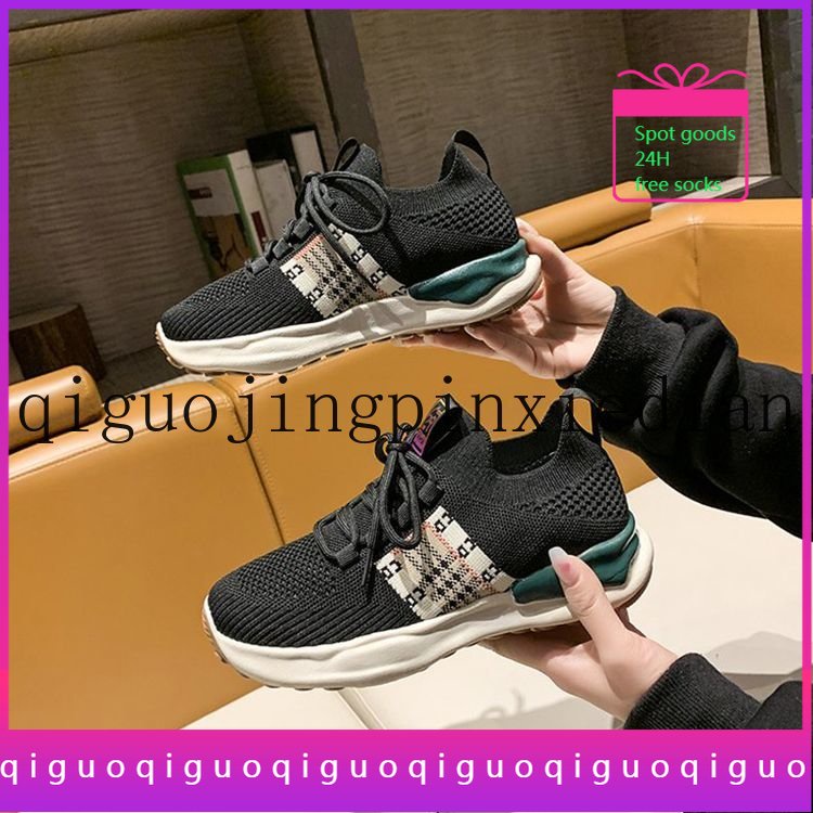 Hàng Có Sẵn Giày Thể Thao Phối Lưới Thoáng Khí 24H Phong Cách Mới Dễ Phối Đồ Cho Nữ